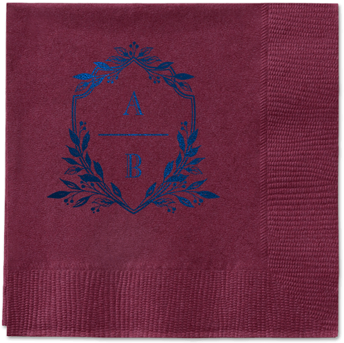 Classic Herald Napkin, Blue, Berry, Midnight