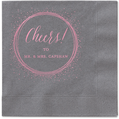 Resplendent Night Napkin, Pink, Pewter, Blush