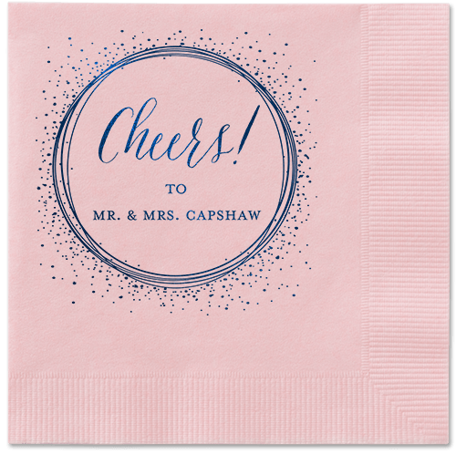 Resplendent Night Napkin, Blue, Blush