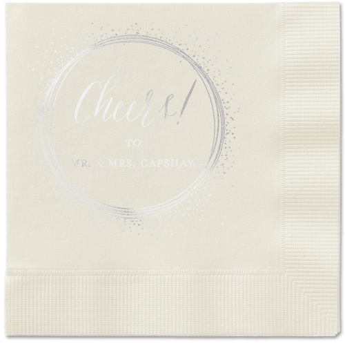 Resplendent Night Napkin, Grey, Ecru