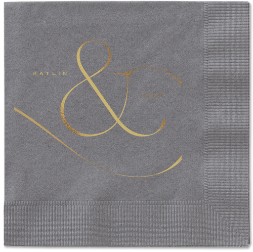 Elegant Embellishment Napkin, Yellow, Pewter