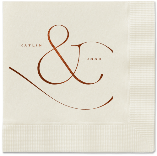 Elegant Embellishment Napkin, Brown, Ecru