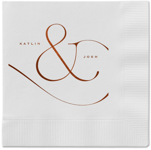 Elegant Embellishment Napkin, Brown, White