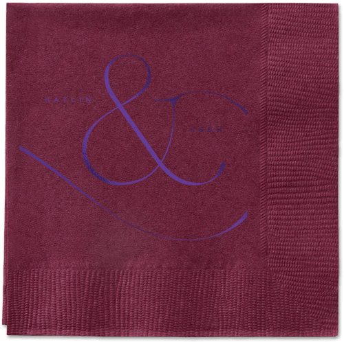 Elegant Embellishment Napkin, Purple, Berry