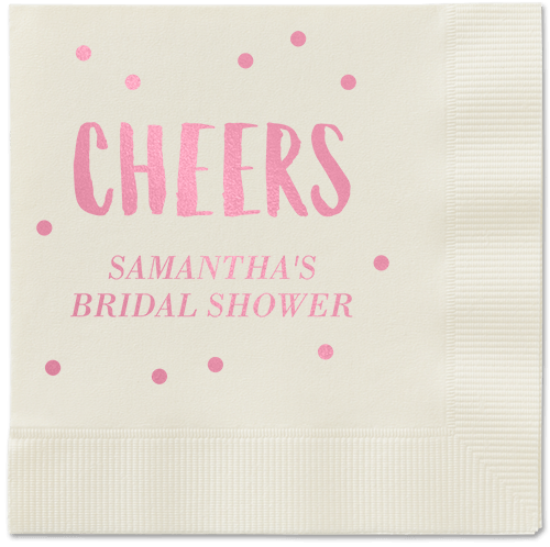 Bubbly Brunch Napkin, Pink, Ecru, Blush