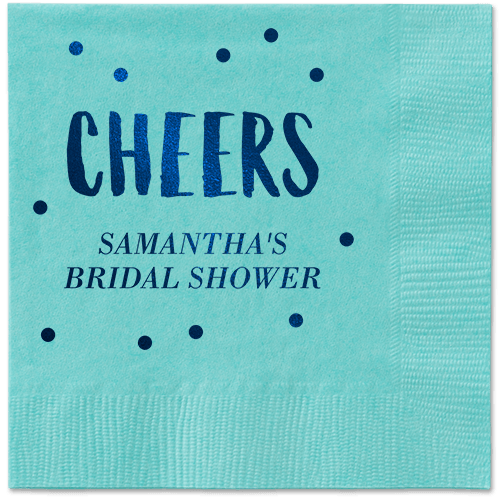 Bubbly Brunch Napkin, Blue, Aqua, Midnight