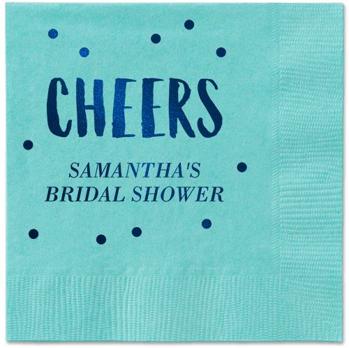 Bubbly Brunch Napkin, Blue, Aqua