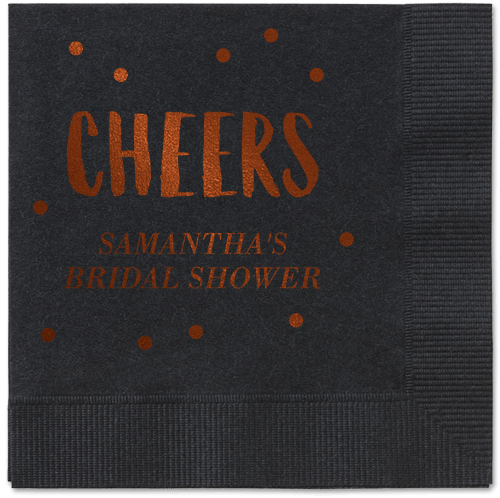 Bubbly Brunch Napkin, Brown, Black, Mocha