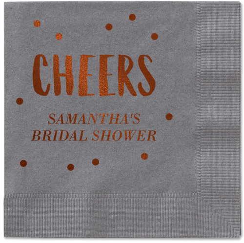 Bubbly Brunch Napkin, Brown, Pewter, Mocha