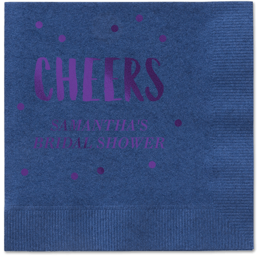 Bubbly Brunch Napkin, Purple, Navy, Purple