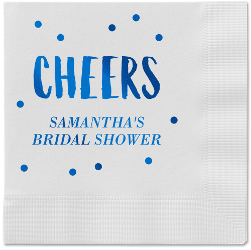 Bubbly Brunch Napkin, Blue, White