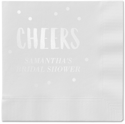 Bubbly Brunch Napkin, White, White, White