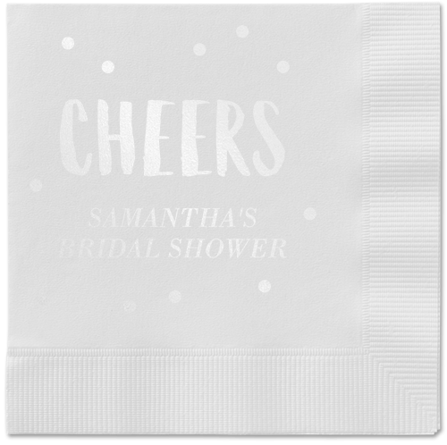 Bubbly Brunch Napkin, White, White