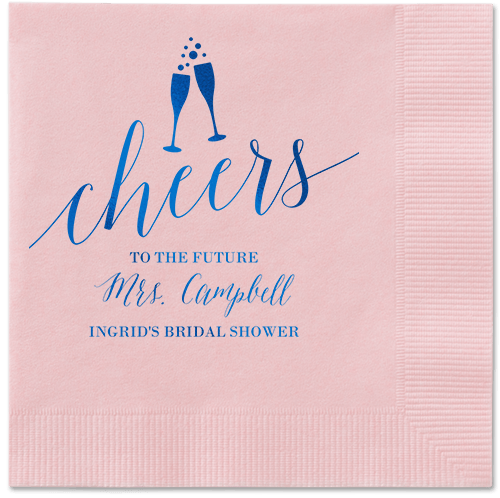 Gleaming Hooray Napkin, Blue, Blush