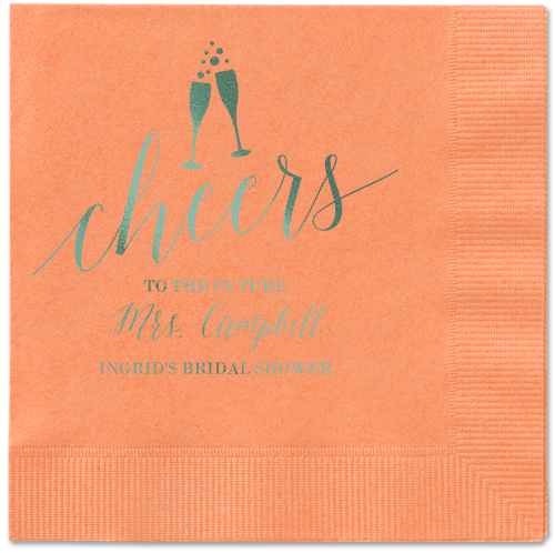 Gleaming Hooray Napkin, Green, Coral, Sage