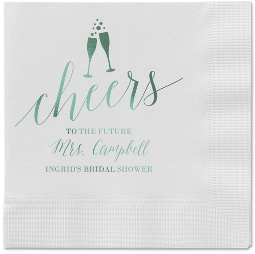 Gleaming Hooray Napkin, Green, White, Sage