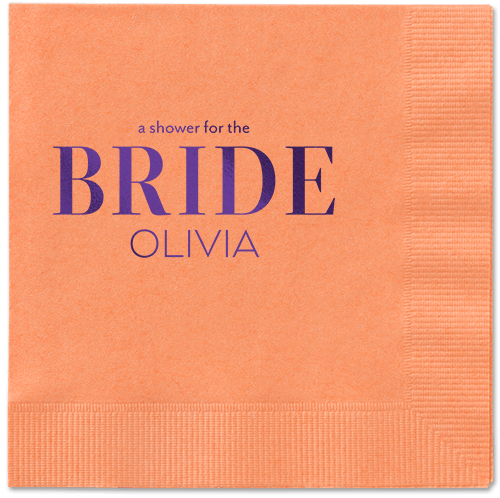 Watercolor Flowers Napkin, Purple, Coral, purple