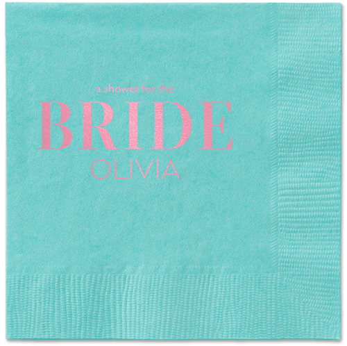 Watercolor Flowers Napkin, Pink, Aqua, blush