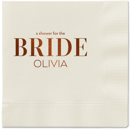 Watercolor Flowers Napkin, Brown, Ecru, mocha