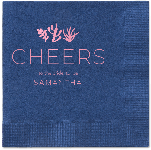 Desert Greenery Napkin, Pink, Navy, blush