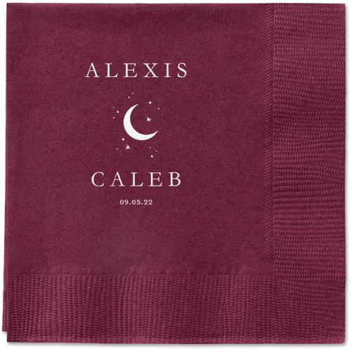 Celestial Union Napkin, White, Berry