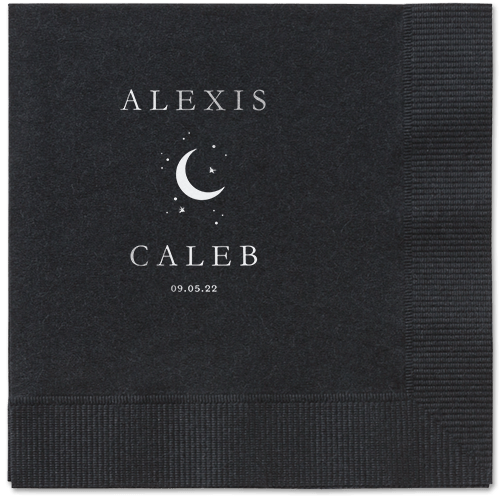 Celestial Union Napkin, Grey, Black