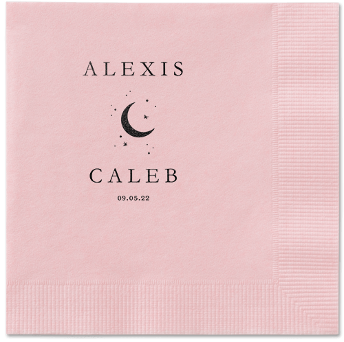 Celestial Union Napkin, Black, Blush