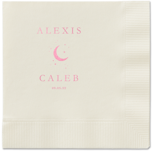 Celestial Union Napkin, Pink, Ecru