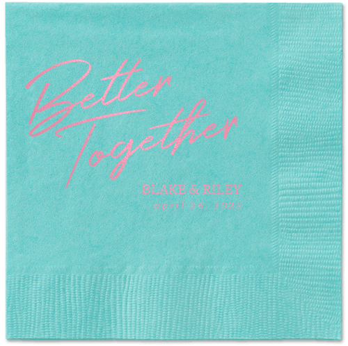 Improved Together Napkin, Pink, Aqua, blush