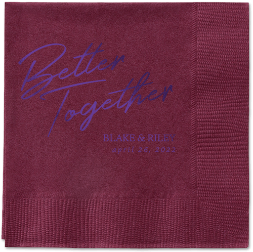 Improved Together Napkin, Purple, Berry