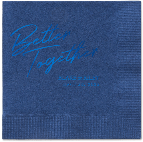 Improved Together Napkin, Blue, Navy, royal