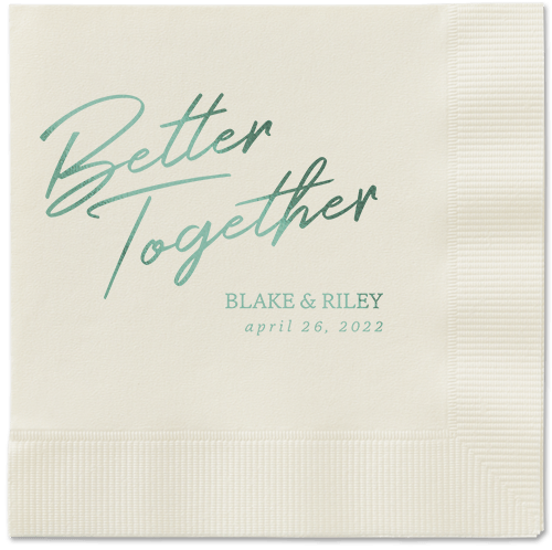 Improved Together Napkin, Green, Ecru