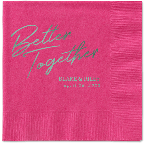 Improved Together Napkin, Green, Magenta, sage