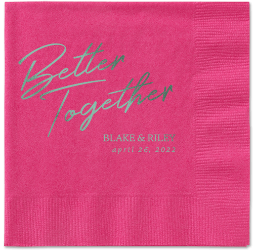 Improved Together Napkin, Green, Magenta