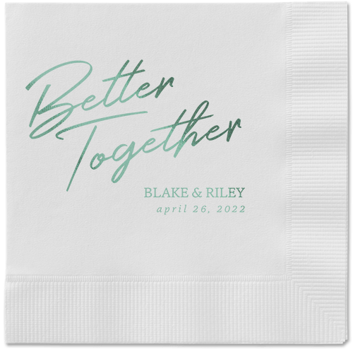 Improved Together Napkin, Green, White, sage