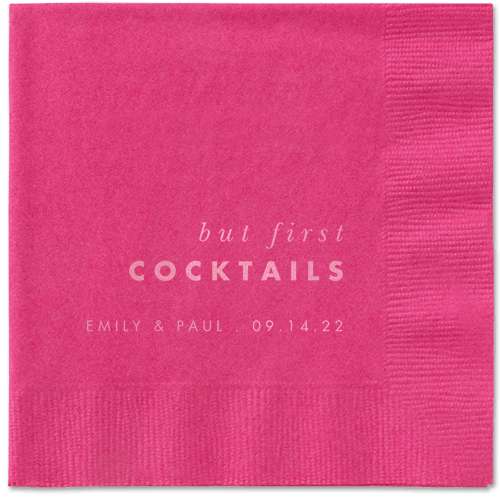 But First Napkin, Pink, Magenta