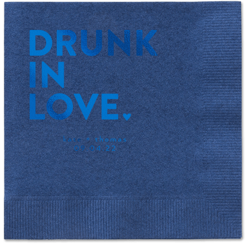 Drunk in Love Napkin, Blue, Navy