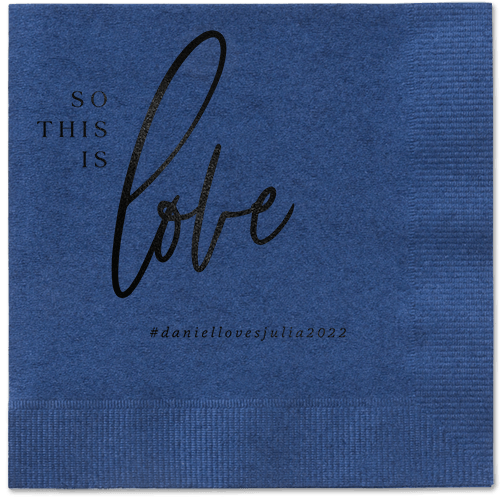 So This Is Love Napkin, Black, Navy, black