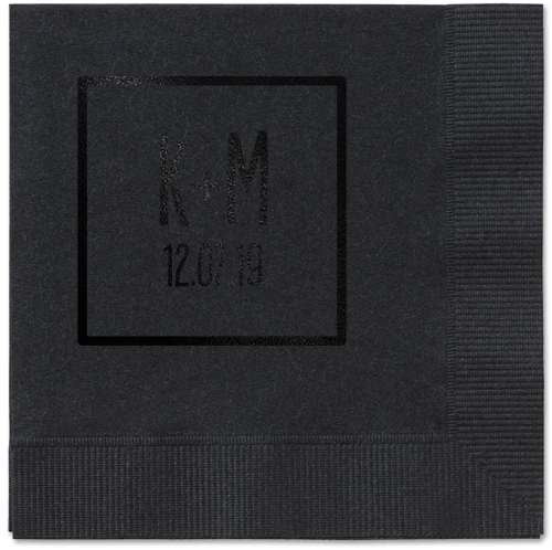 Boxed Bliss Napkins, Black, Black, Black