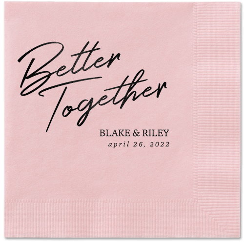 Improved Together Napkin, Black, Blush, black