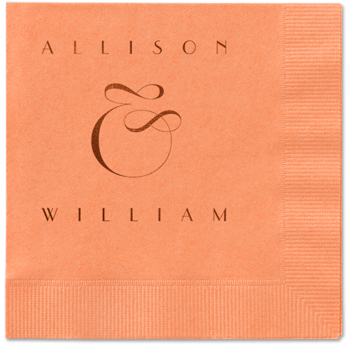 Nouveau Connection Napkin, Brown, Coral