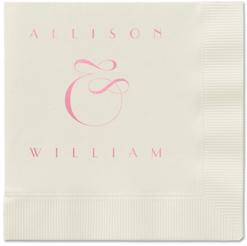 Nouveau Connection Napkin, Pink, Ecru