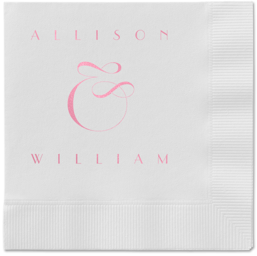 Nouveau Connection Napkin, Pink, White, blush