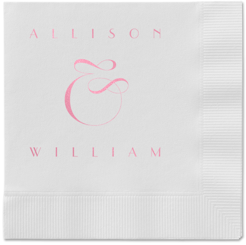 Nouveau Connection Napkin, Pink, White