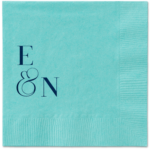 Arched Rehearsal Napkin, Blue, Aqua