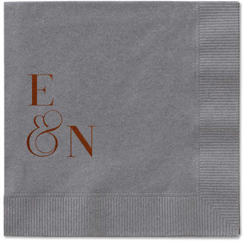 Arched Rehearsal Napkin, Brown, Pewter