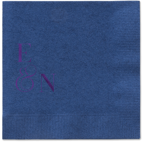 Arched Rehearsal Napkin, Purple, Navy