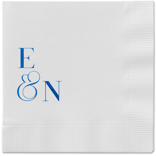 Arched Rehearsal Napkin, Blue, White