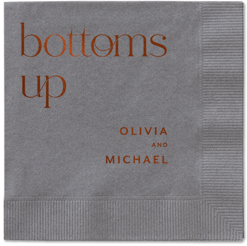 Modern Dining Napkin, Brown, Pewter