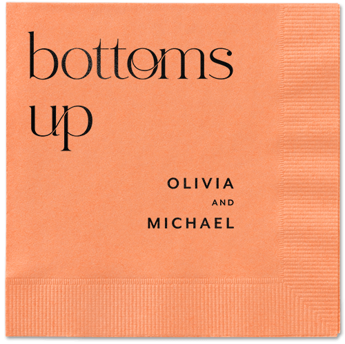 Modern Dining Napkin, Black, Coral, black